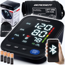  Felsőkar vérnyomásmérő lengyel üzenetekkel és Bluetooth BD-123 Berdsen vérnyomásmérő
