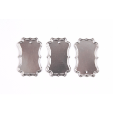  Fém díszítőelem, címke 4,6 x 2,7 cm, 10 db/csomag dekorációs kellék