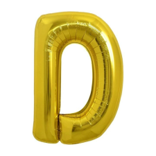 Fém fólia lufi S DEPOT®, D betű, arany, 40 cm party kellék