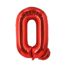 Fém fólia lufi S DEPOT®, Q betű, piros, 40 cm party kellék