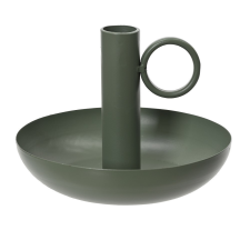  Fém gyertyatartó zöld M10cm D14cm dekorációs kellék