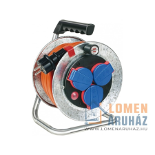  Fém kábeldob 25m 3x1,5 3G1,5 narancs kábel IP 44 hosszabbító, elosztó