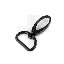  Fém karabiner 25 mm - Fekete rövidáru