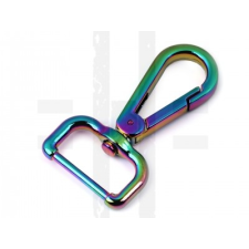  Fém karabiner szivárványos - 25 mm rövidáru