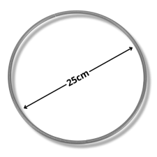  Fém karika ezüst 25cm dekorációs kellék