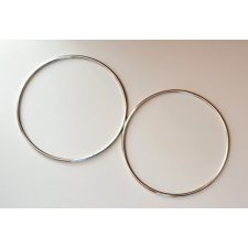  Fém karika táskafülnek, ezüst szín - 1 pár rövidáru