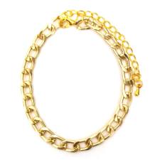  Fém karkötő arany színben, 20+5 cm karkötő