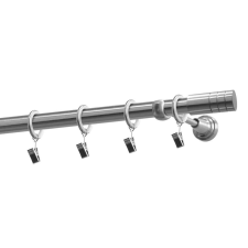 Fém karnis garnitúra Zylinder 19mm nickel 160cm karnis, függönyrúd