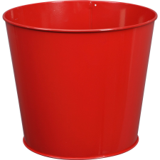  Fém kaspó 19 cm piros kerti tárolás