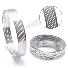  Fém tarte gyűrű, desszert gyűrű-kör 5részes sütés és főzés