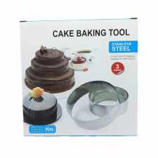 Fém tortaforma,mousse forma-3 darab kör sütés és főzés