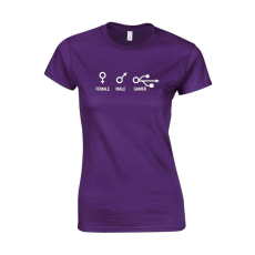  Female male gamer női póló - egyedi mintás, 12 szín, S-2XL