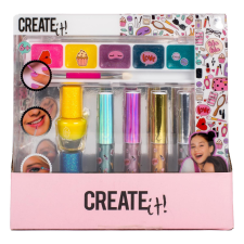 Fémes 7 részes sminkkészlet lányoknak Create It! szépségszalon