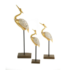  Femi gém figura Arany/szürke 15x7x34 cm dekoráció
