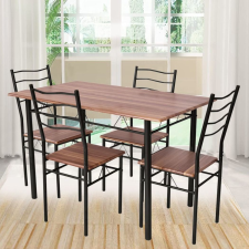  Fémvázas étkezőasztal 4 székkel bútor