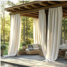  Fényáteresztő függöny fehér 2 db 132x215 QB1096473-f132215 lakástextília