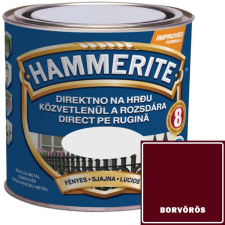 FÉNYES BORVÖRÖS - HAMMERITE FÉMFESTÉK- KÖZVETLENÜL A ROZSDÁRA - 0,75L zománcfesték