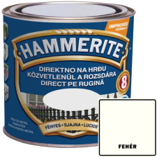 FÉNYES FEHÉR - HAMMERITE FÉMFESTÉK- KÖZVETLENÜL A ROZSDÁRA - 0,25L zománcfesték