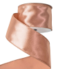  Fényes szatén szalag drótos szegéllyel 63mm x 5m - Rose gold