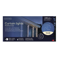  Fényfüggöny 240 LED-es 225x150cm programos adapteres meleg dekorációs kellék