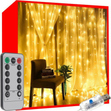 Fényfüggöny 300 LED USB - meleg fehér KŚ19768 karácsonyfa izzósor