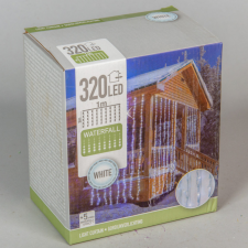  Fényfüggöny 320 LED-es programos adapterrel hideg dekorációs kellék