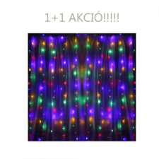  Fényfüggöny LED 3m színes 150led KE22-649 1+1 AKCIÓ karácsonyfa izzósor