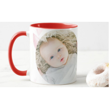  Fényképes Bögre - Színesbelsős - Piros - 3dl egyedi ajándék