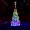  Fenyőfa csillaggal, holografikus, LED-es 1,2 m