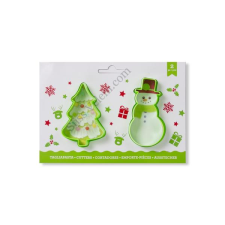  Fenyőfa és hóember alakú műanyag sütikiszúró készlet sütés és főzés