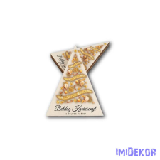  Fenyőfa forma 10x7cm 5db/csomag - Arany dekorációs kellék