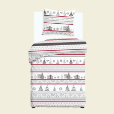  Fenyőfás karácsonyi flanel ágyneműhuzat 2 db-os szett díszdobozban lakástextília