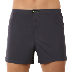  Férfi bő szárú boxeralsók Gino bambusz szürke (75194) XL