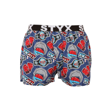  Férfi bő szárú boxeralsók Styx art sportos gumipánt harc (B1556) XL