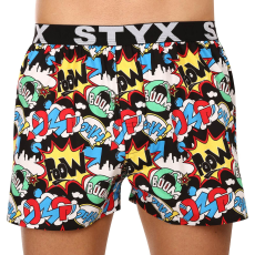  Férfi bő szárú boxeralsók Styx art sportos gumipánt OMG (B1456) XL