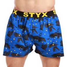  Férfi bő szárú boxeralsók Styx art sportos gumipánt ütő (B1759) XL