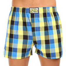 Férfi bő szárú boxeralsók Styx klasszikus gumipánt többszínű nagyméretű (E1015) 3XL férfi alsó
