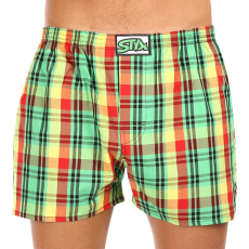  Férfi bő szárú boxeralsók Styx klasszikus gumipánt többszínű nagyméretű (E1018) 3XL