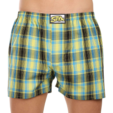 Férfi bő szárú boxeralsók Styx klasszikus gumipánt többszínű nagyméretű (E1021) 3XL