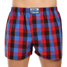  Férfi bő szárú boxeralsók Styx klasszikus gumipánt többszínű nagyméretű (E1027) 3XL