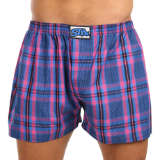  Férfi bő szárú boxeralsók Styx klasszikus gumipánt többszínű nagyméretű (E1032) 5XL