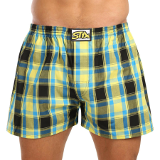 Férfi bő szárú boxeralsók Styx klasszikus gumipánt többszínű nagyméretű (E1033) 3XL férfi alsó