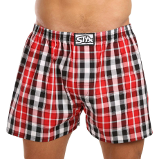  Férfi bő szárú boxeralsók Styx klasszikus gumipánt többszínű nagyméretű (E1035) 5XL