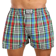  Férfi bő szárú boxeralsók Styx klasszikus gumipánt többszínű nagyméretű (E1036) 3XL