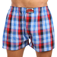  Férfi bő szárú boxeralsók Styx klasszikus gumipánt többszínű nagyméretű (E1037) 5XL