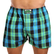  Férfi bő szárú boxeralsók Styx klasszikus gumipánt többszínű nagyméretű (E1038) 5XL férfi alsó