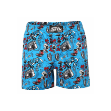  férfi bő szárú boxeralsók Styx prémium art klasszikus gumipánt zene (AP1558) XXL