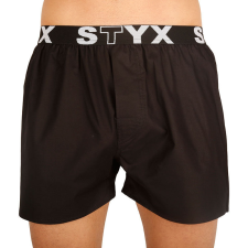 Férfi bő szárú boxeralsók Styx sportos gumipánt fekete (B960) M férfi alsó