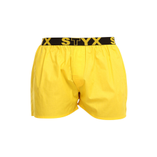 Férfi bő szárú boxeralsók Styx sportos gumipánt sárga (B1068) XL férfi alsó
