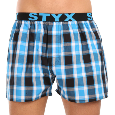  Férfi bő szárú boxeralsók Styx sportos gumipánt többszínben (B1034) XL